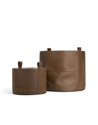 Leather Basket - Cesta
