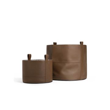 Leather Basket - Cesta