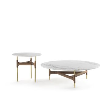 Joint - Tavolino con piano in marmo