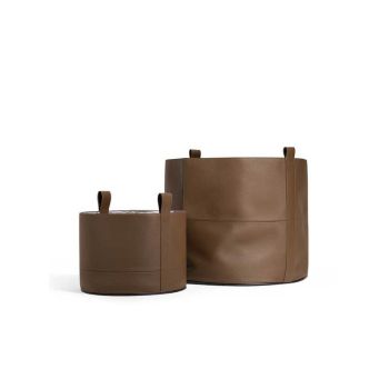 Leather Basket - Cesta