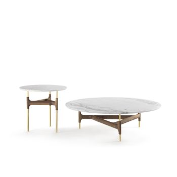 Joint - Tavolino con piano in marmo