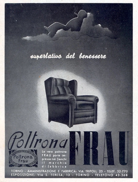 poltrona frau pubblicit&agrave;